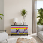 TONE COLLAPSE 2-Door Sideboard in Black Finish