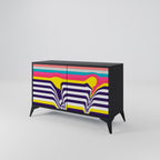 TONE COLLAPSE 2-Door Sideboard in Black Finish