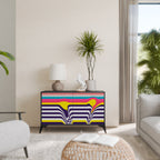 TONE COLLAPSE 2-Door Sideboard in Black Finish