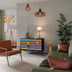 TONE COLLAPSE 2-Door Sideboard in Black Finish