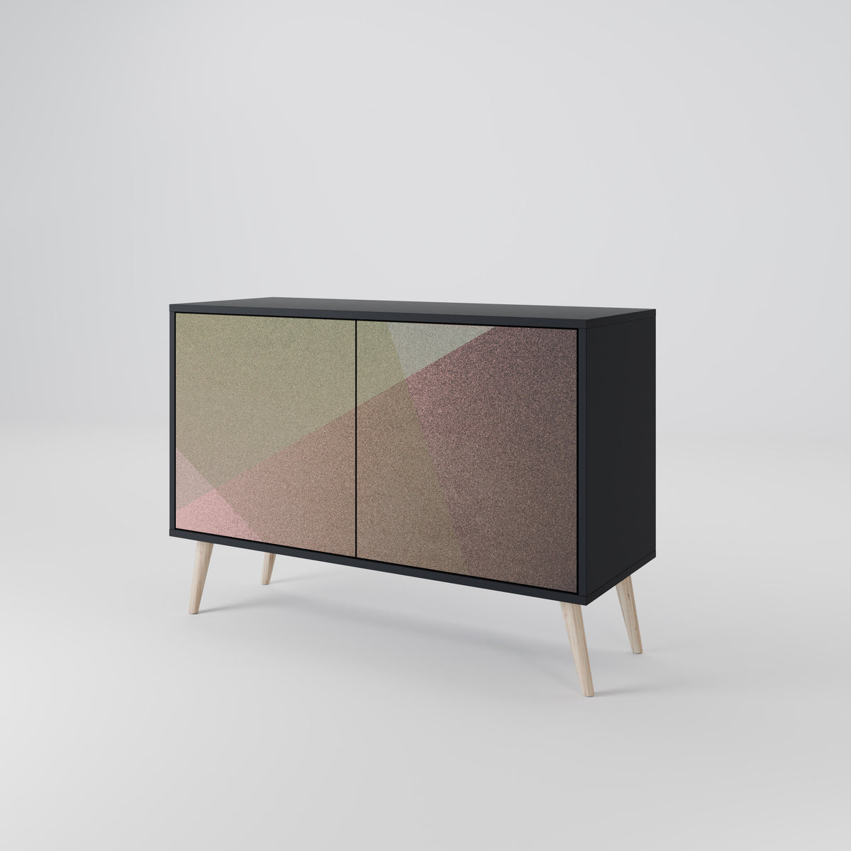 BEIGE GEOMETRY Aparador de 2 Portas