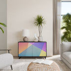 BRIGHT GEOMETRY Aparador de 2 Portas em Acabamento Preto