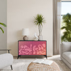 IRREGULAR PINK Aparador de 2 Portas em Acabamento Preto