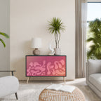 IRREGULAR PINK Aparador de 2 Portas em Acabamento Preto