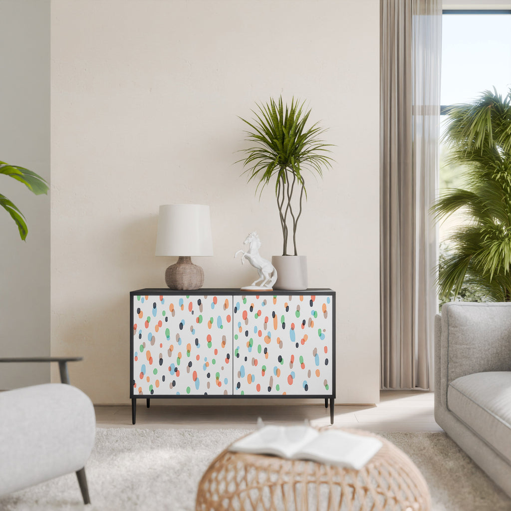 ENERGETIC SPOTS Aparador de 2 Portas em Acabamento Preto