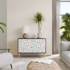 ENERGETIC SPOTS Aparador de 2 Portas em Acabamento Preto