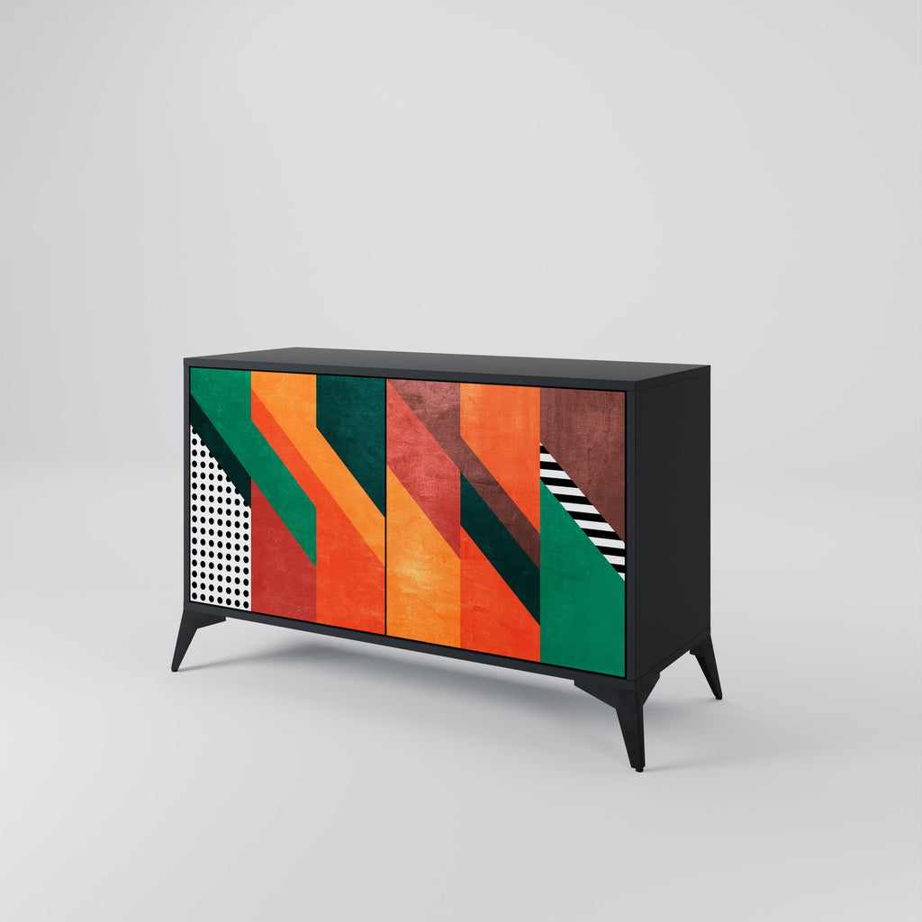 MAKESHIFT ARTISTRY 2-Door Sideboard in Black Finish