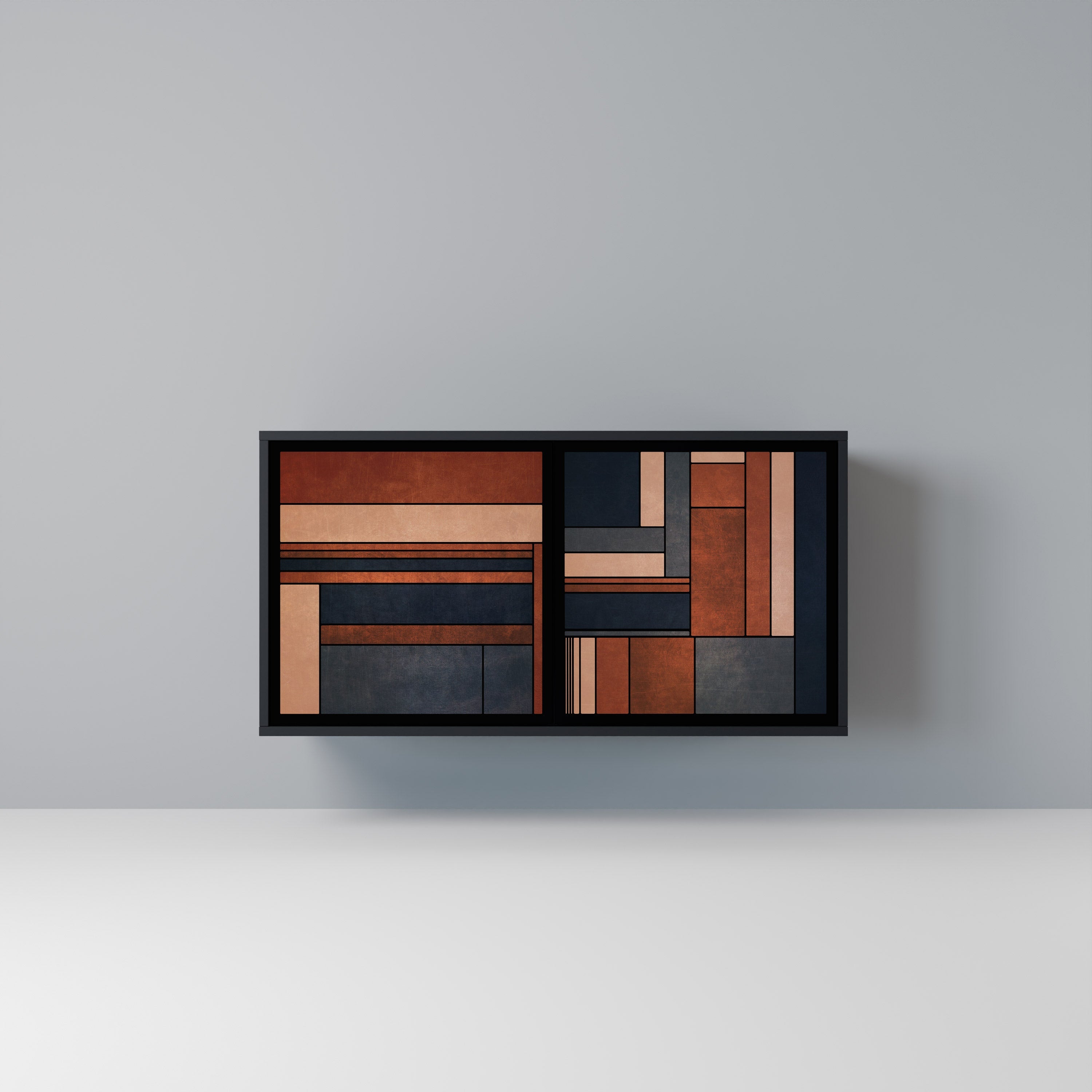 INTREPID FORMATION Aparador de 2 Portas em Acabamento Preto