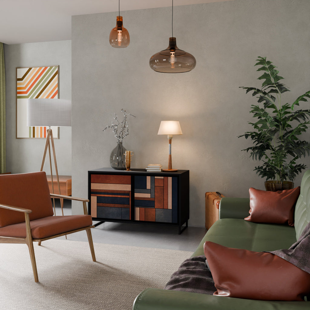 INTREPID FORMATION Aparador de 2 Portas em Acabamento Preto