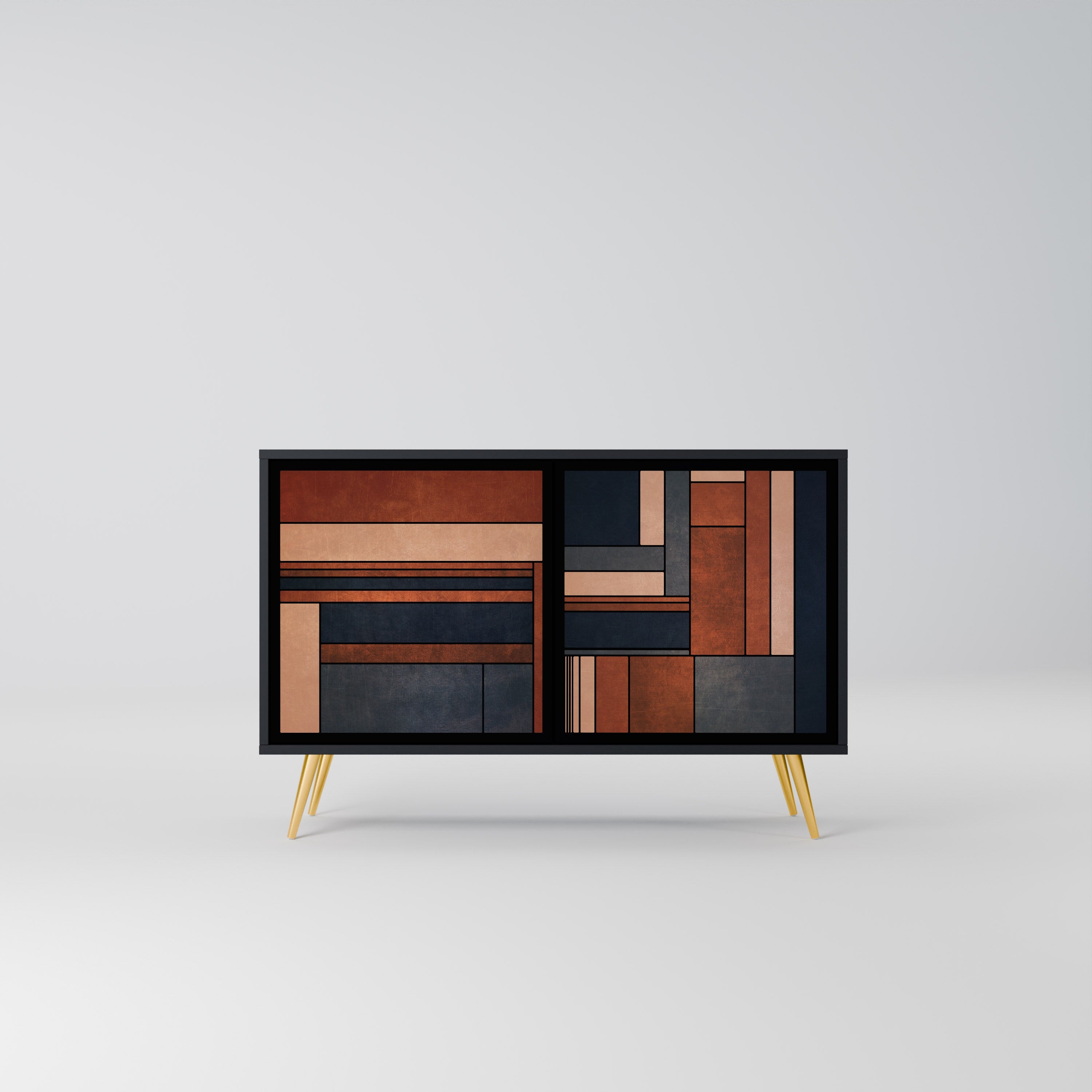 INTREPID FORMATION Aparador de 2 Portas em Acabamento Preto