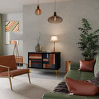 INTREPID FORMATION Aparador de 2 Portas em Acabamento Preto