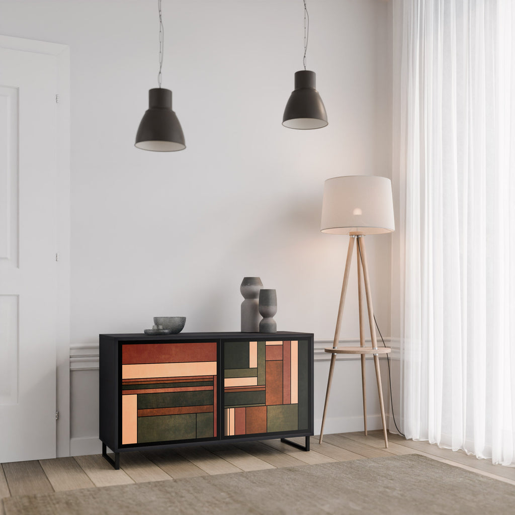 FIGURES OF NATURE 2-Door Sideboard in Black Finish