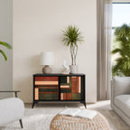 FIGURES OF NATURE 2-Door Sideboard in Black Finish