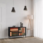 FIGURES OF NATURE 2-Door Sideboard in Black Finish