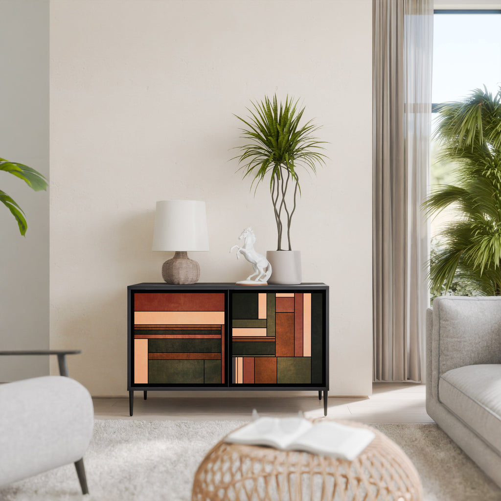 FIGURES OF NATURE 2-Door Sideboard in Black Finish