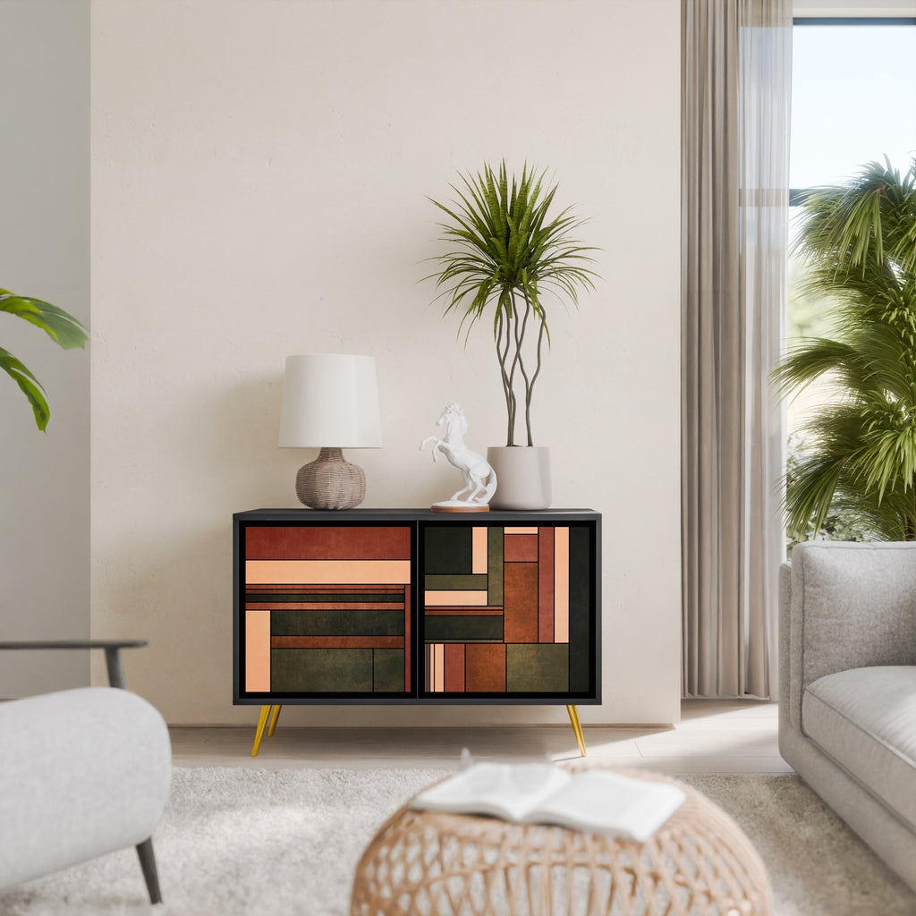 FIGURES OF NATURE 2-Door Sideboard in Black Finish