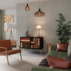 FIGURES OF NATURE 2-Door Sideboard in Black Finish