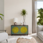 SUNSHINE EULOGY Aparador de 2 Portas em Acabamento Preto