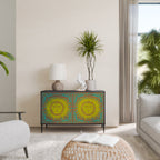 SUNSHINE EULOGY Aparador de 2 Portas em Acabamento Preto