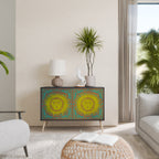 SUNSHINE EULOGY Aparador de 2 Portas em Acabamento Preto