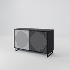 POLYGON ILLUSION 2-Door Sideboard in Black Finish