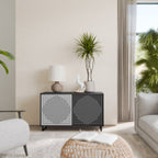 POLYGON ILLUSION 2-Door Sideboard in Black Finish