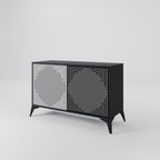 POLYGON ILLUSION 2-Door Sideboard in Black Finish