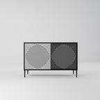 POLYGON ILLUSION 2-Door Sideboard in Black Finish