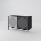 POLYGON ILLUSION 2-Door Sideboard in Black Finish
