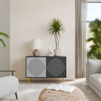 POLYGON ILLUSION 2-Door Sideboard in Black Finish