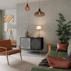 POLYGON ILLUSION 2-Door Sideboard in Black Finish