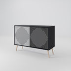 POLYGON ILLUSION 2-Door Sideboard in Black Finish