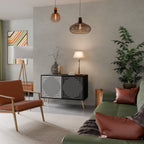 POLYGON ILLUSION 2-Door Sideboard in Black Finish