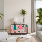 GOSSAMER ECHOES Aparador de 2 Portas em Acabamento Preto