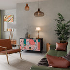 GOSSAMER ECHOES Aparador de 2 Portas em Acabamento Preto