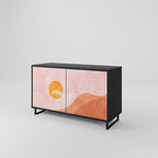 LUMINOUS SUNLIGHT Aparador de 2 Portas em Acabamento Preto