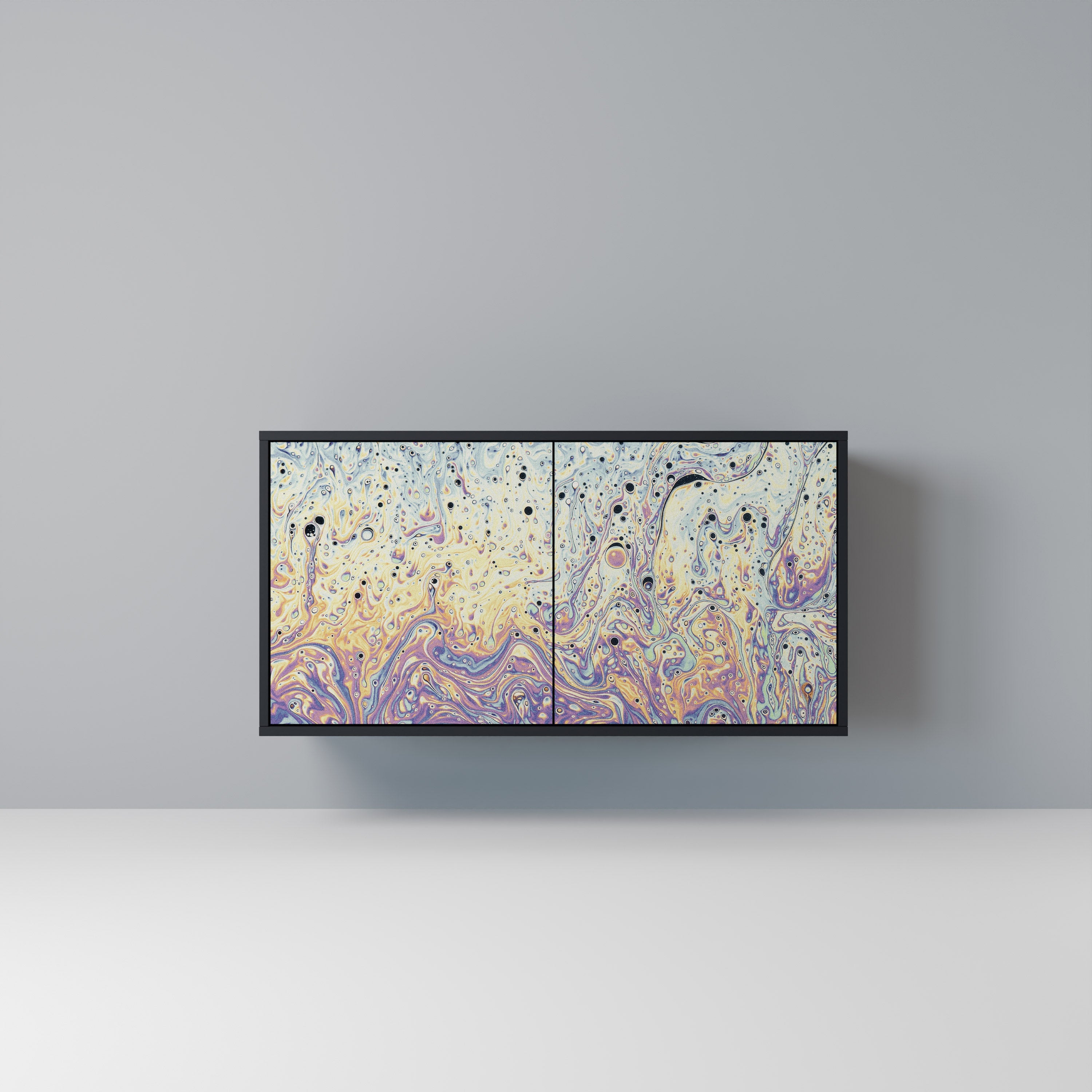 MOSAIC OF COLORS Aparador de 2 Portas em Acabamento Preto