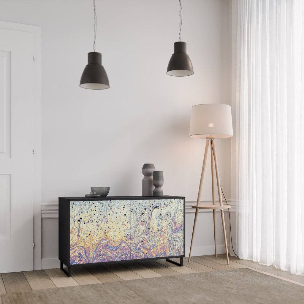 MOSAIC OF COLORS Aparador de 2 Portas em Acabamento Preto