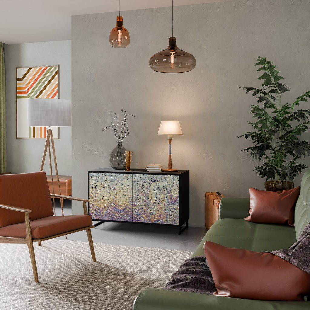 MOSAIC OF COLORS Aparador de 2 Portas em Acabamento Preto