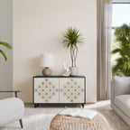 PATTERNED PRISM Aparador de 2 Portas em Acabamento Preto