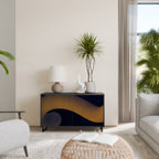 HOLLOW TIME Aparador de 2 Portas em Acabamento Preto