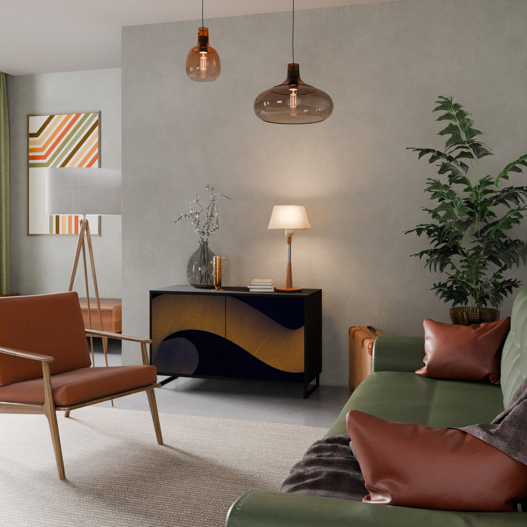 HOLLOW TIME Aparador de 2 Portas em Acabamento Preto