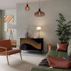 HOLLOW TIME Aparador de 2 Portas em Acabamento Preto