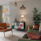 COOL STORY Aparador de 2 Portas em Acabamento Preto