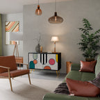 COOL STORY Aparador de 2 Portas em Acabamento Preto