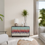 CHROMA CONTOURS Aparador de 2 Portas em Acabamento Preto