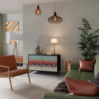 CHROMA CONTOURS Aparador de 2 Portas em Acabamento Preto