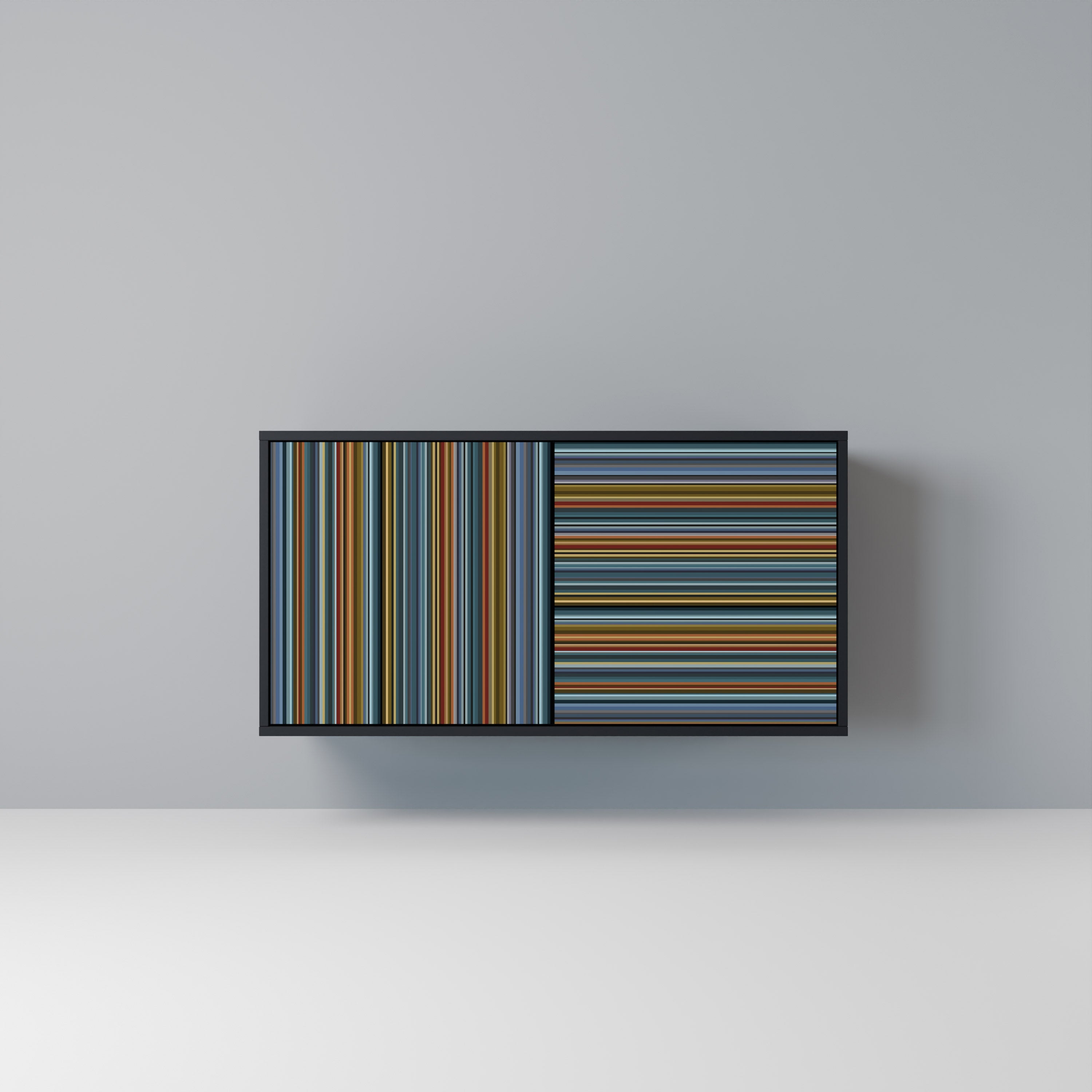 LINEOUT SPECTRUM Aparador de 2 Portas em Acabamento Preto