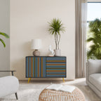 LINEOUT SPECTRUM Aparador de 2 Portas em Acabamento Preto