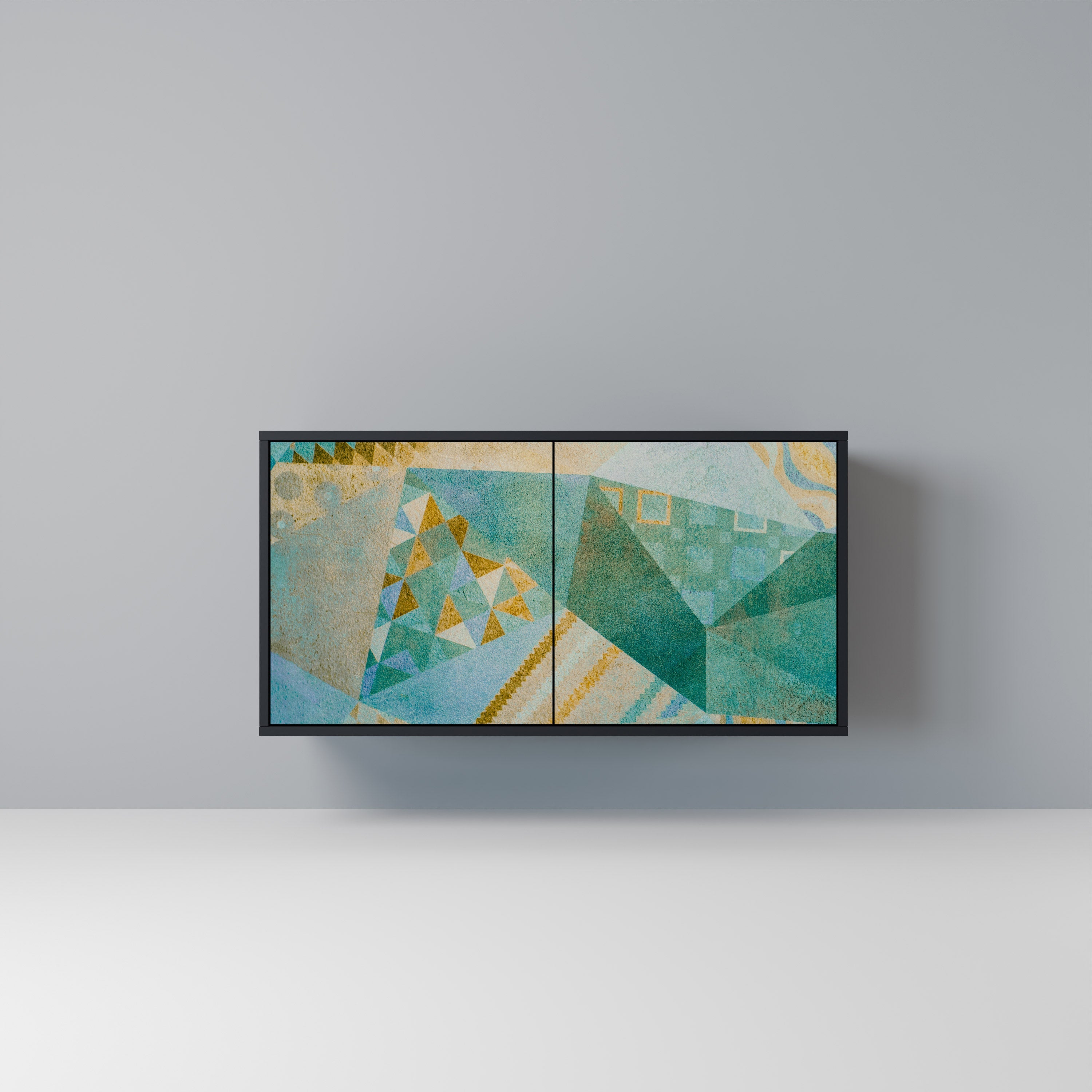 SPECTRUM SPLENDOR Aparador de 2 Portas em Acabamento Preto